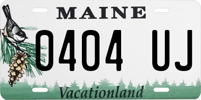 ME license plate 0404UJ