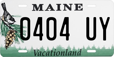 ME license plate 0404UY