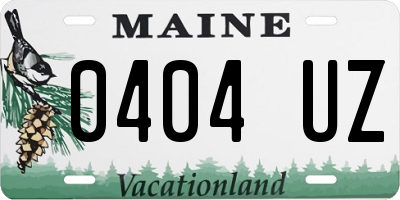 ME license plate 0404UZ