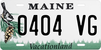 ME license plate 0404VG