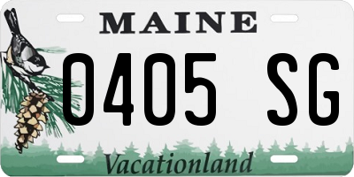 ME license plate 0405SG