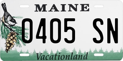 ME license plate 0405SN