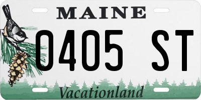 ME license plate 0405ST