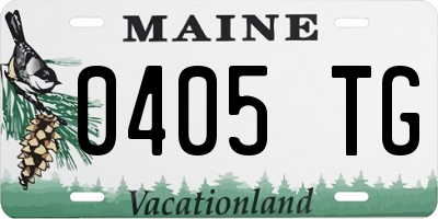 ME license plate 0405TG