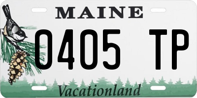 ME license plate 0405TP