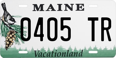 ME license plate 0405TR