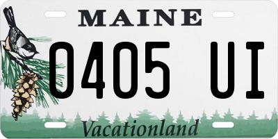 ME license plate 0405UI