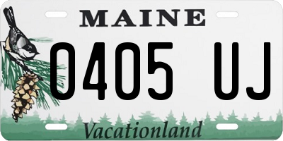ME license plate 0405UJ