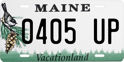 ME license plate 0405UP