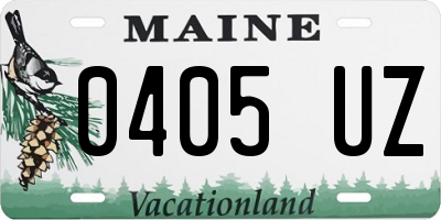 ME license plate 0405UZ