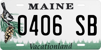 ME license plate 0406SB