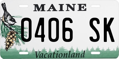 ME license plate 0406SK