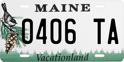 ME license plate 0406TA