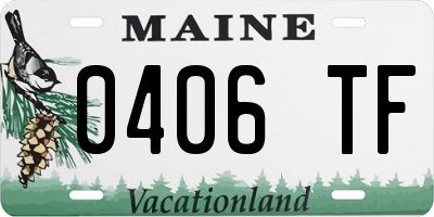 ME license plate 0406TF