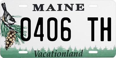 ME license plate 0406TH