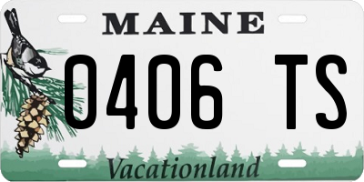 ME license plate 0406TS