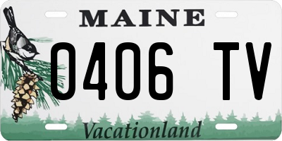 ME license plate 0406TV