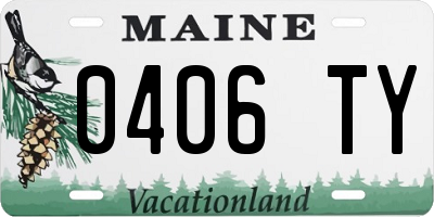ME license plate 0406TY