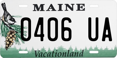 ME license plate 0406UA