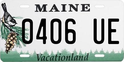 ME license plate 0406UE