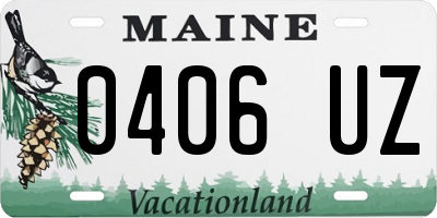 ME license plate 0406UZ