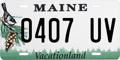 ME license plate 0407UV