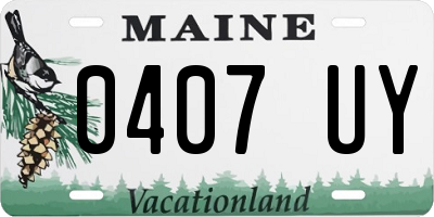 ME license plate 0407UY