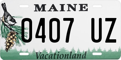 ME license plate 0407UZ