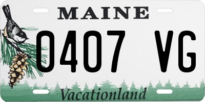 ME license plate 0407VG