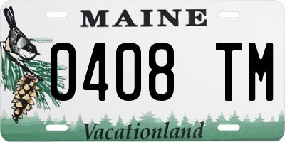 ME license plate 0408TM