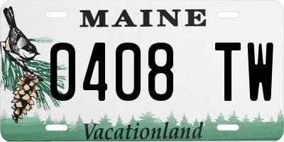 ME license plate 0408TW