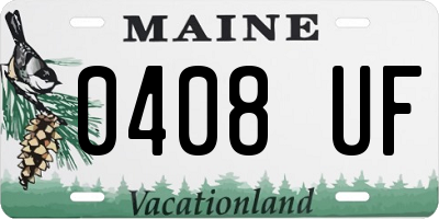 ME license plate 0408UF