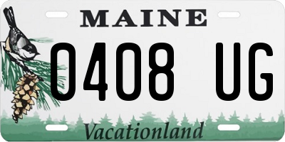 ME license plate 0408UG