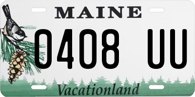 ME license plate 0408UU