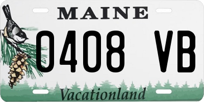 ME license plate 0408VB