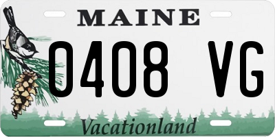 ME license plate 0408VG