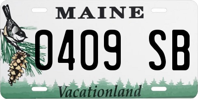 ME license plate 0409SB