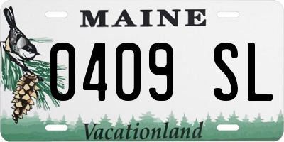 ME license plate 0409SL