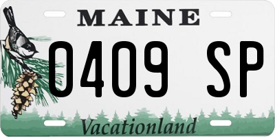 ME license plate 0409SP