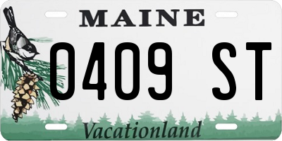 ME license plate 0409ST
