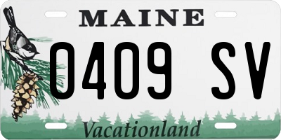 ME license plate 0409SV