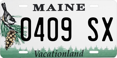ME license plate 0409SX