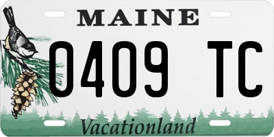 ME license plate 0409TC