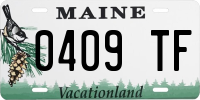 ME license plate 0409TF
