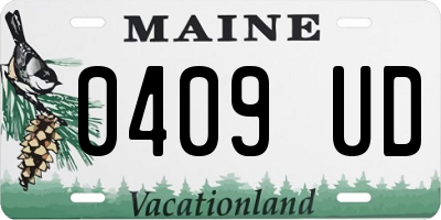 ME license plate 0409UD