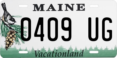 ME license plate 0409UG