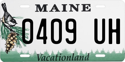 ME license plate 0409UH