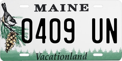 ME license plate 0409UN