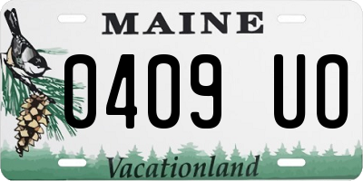ME license plate 0409UO