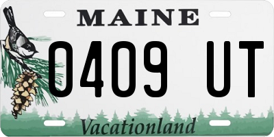 ME license plate 0409UT